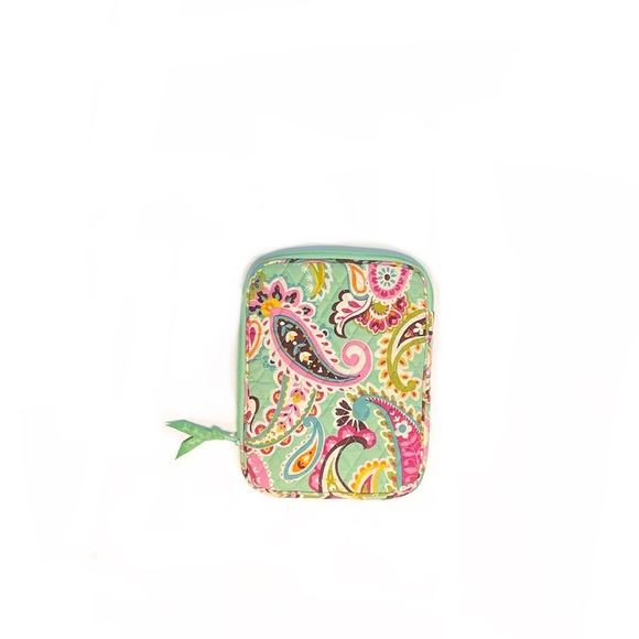 Vera Bradley Tablet Sleeve Paisley Floral Green Quilted Design - Picture 3 of 6
